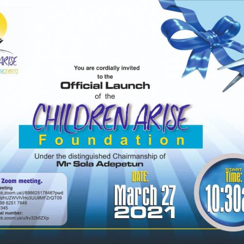 Children Arise Foundation - Official Launch